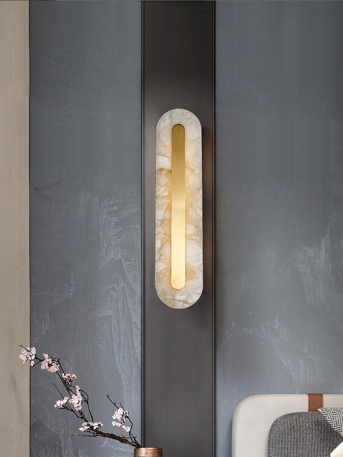 Selvia Minimalistische wandlamp van albast