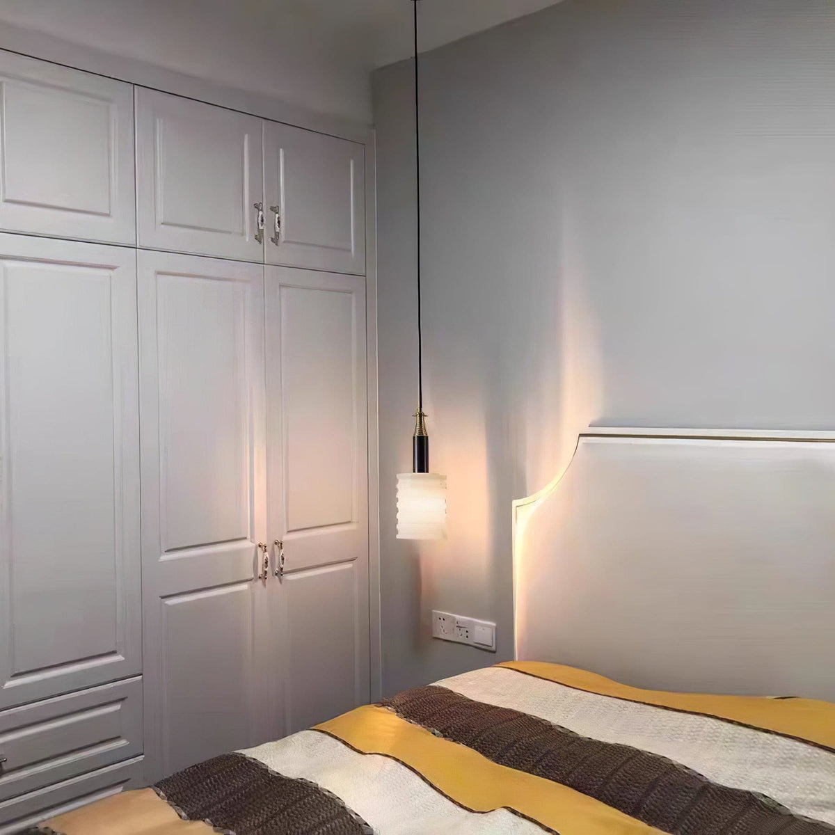 Hanglamp Albast Ribbelcilinder