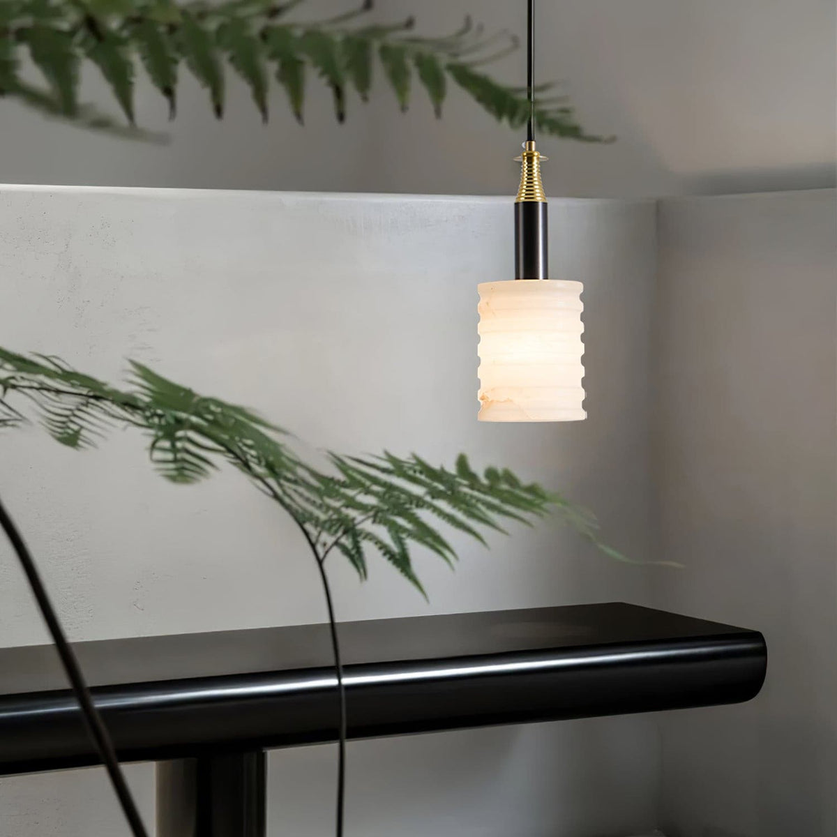 Hanglamp Albast Ribbelcilinder