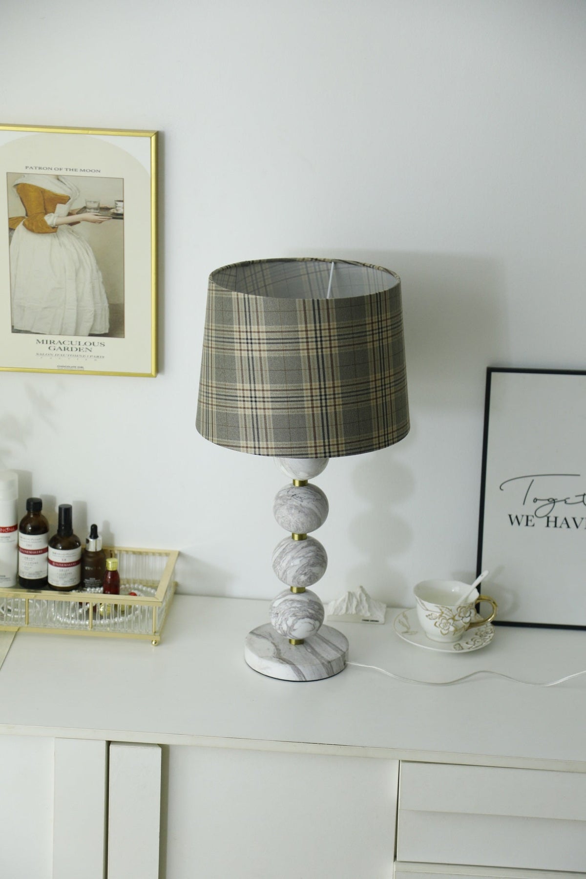Rowan Moderne tafellamp van marmer