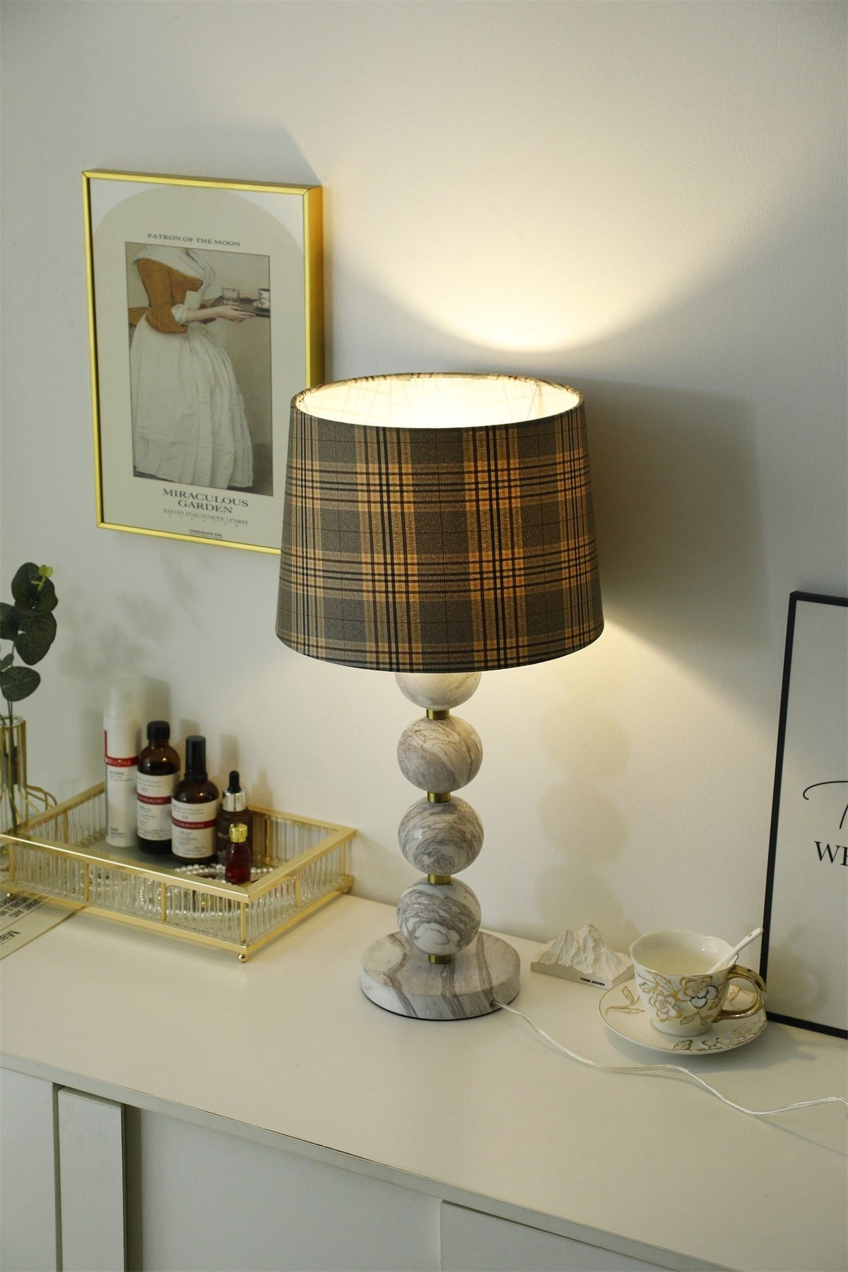Rowan Moderne tafellamp van marmer