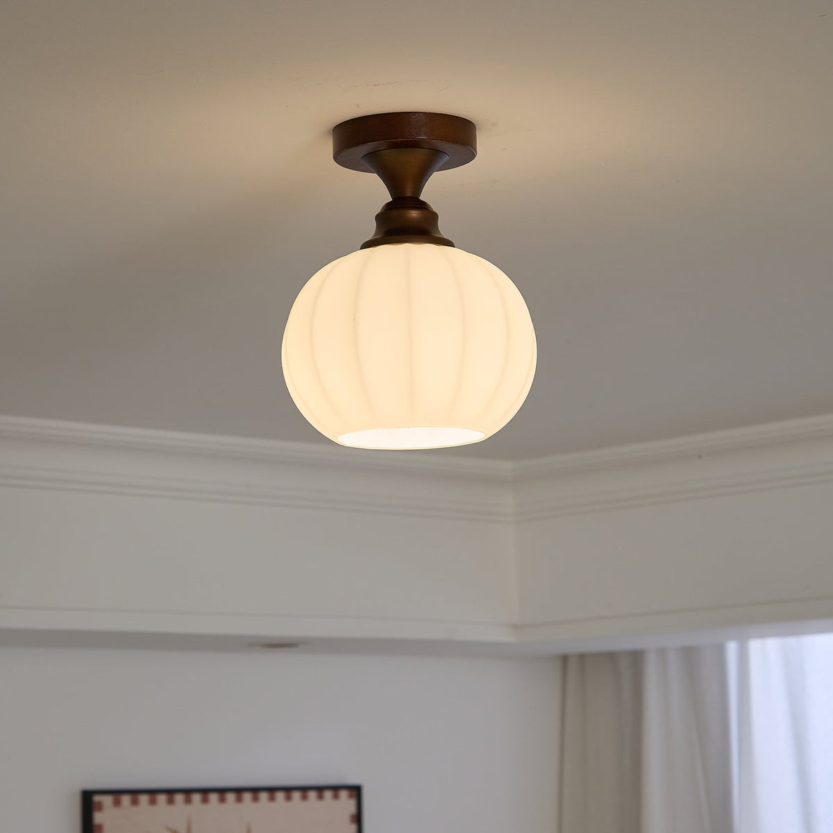 Alveneth Premium Noordse kunst glas plafondlamp