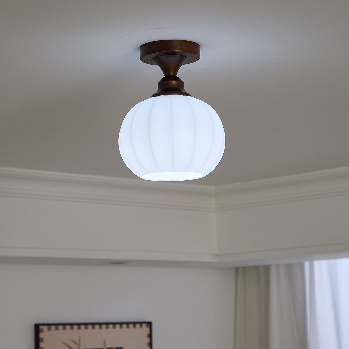 Alveneth Premium Noordse kunst glas plafondlamp