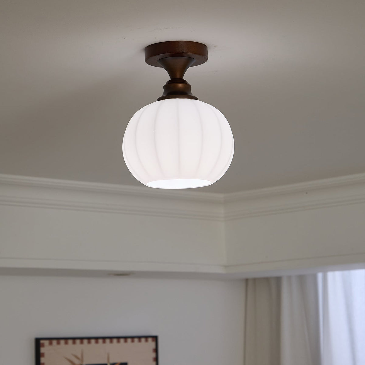 Alveneth Premium Noordse kunst glas plafondlamp