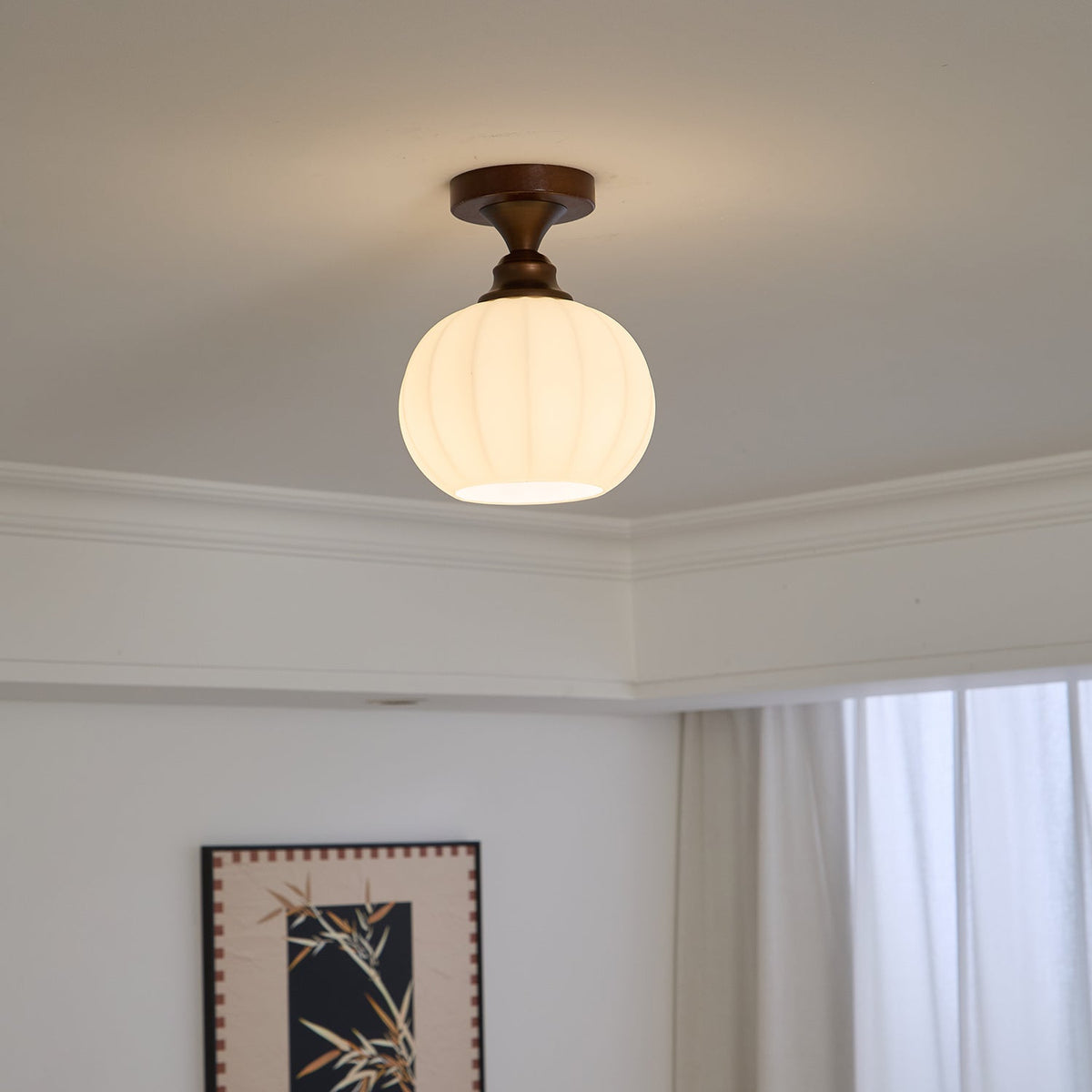 Alveneth Premium Noordse kunst glas plafondlamp