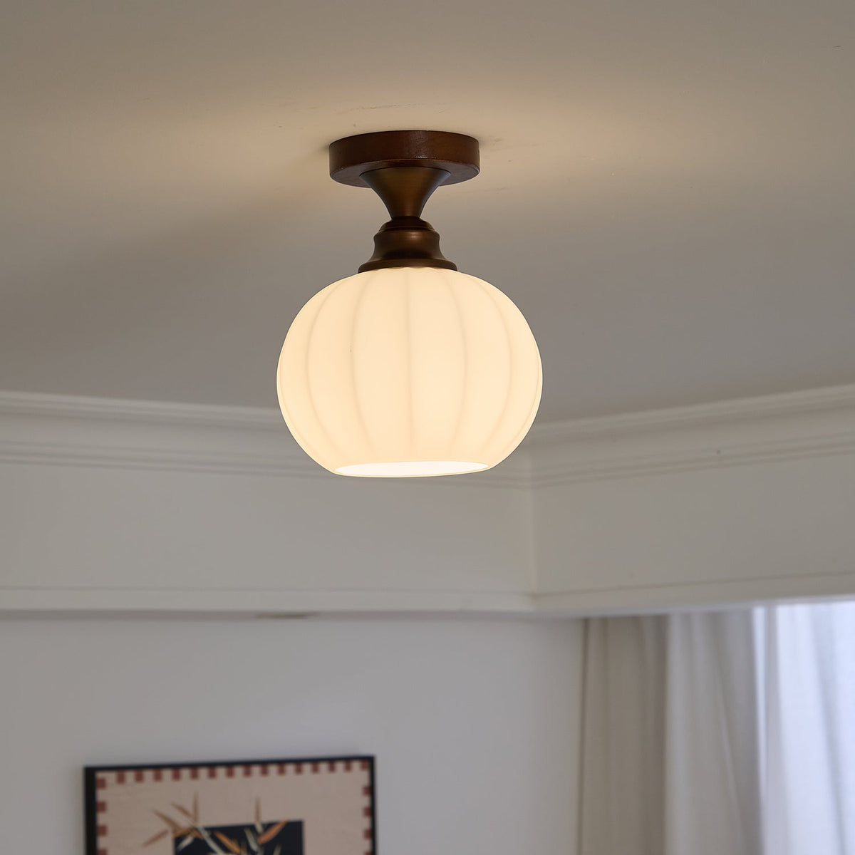 Alveneth Premium Noordse kunst glas plafondlamp