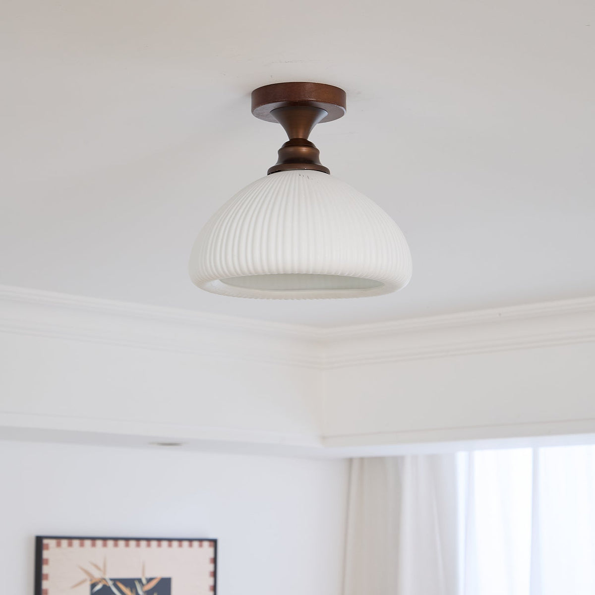 Alveneth Premium Noordse kunst glas plafondlamp