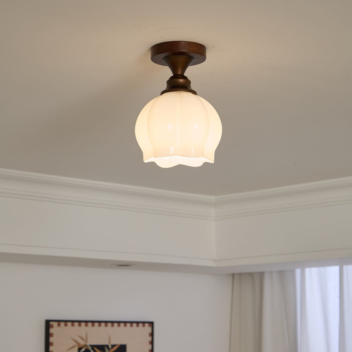 Alveneth Premium Noordse kunst glas plafondlamp