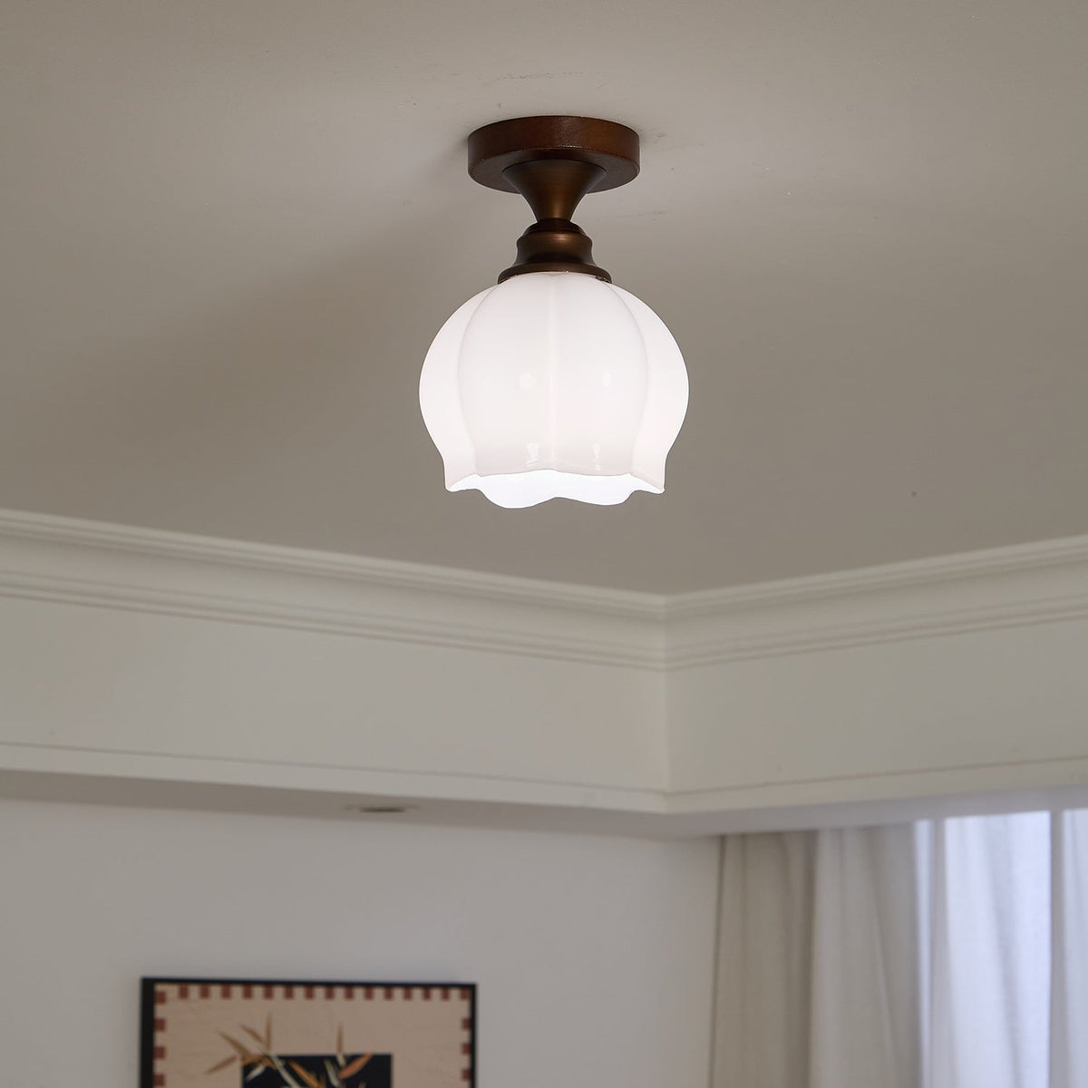 Alveneth Premium Noordse kunst glas plafondlamp
