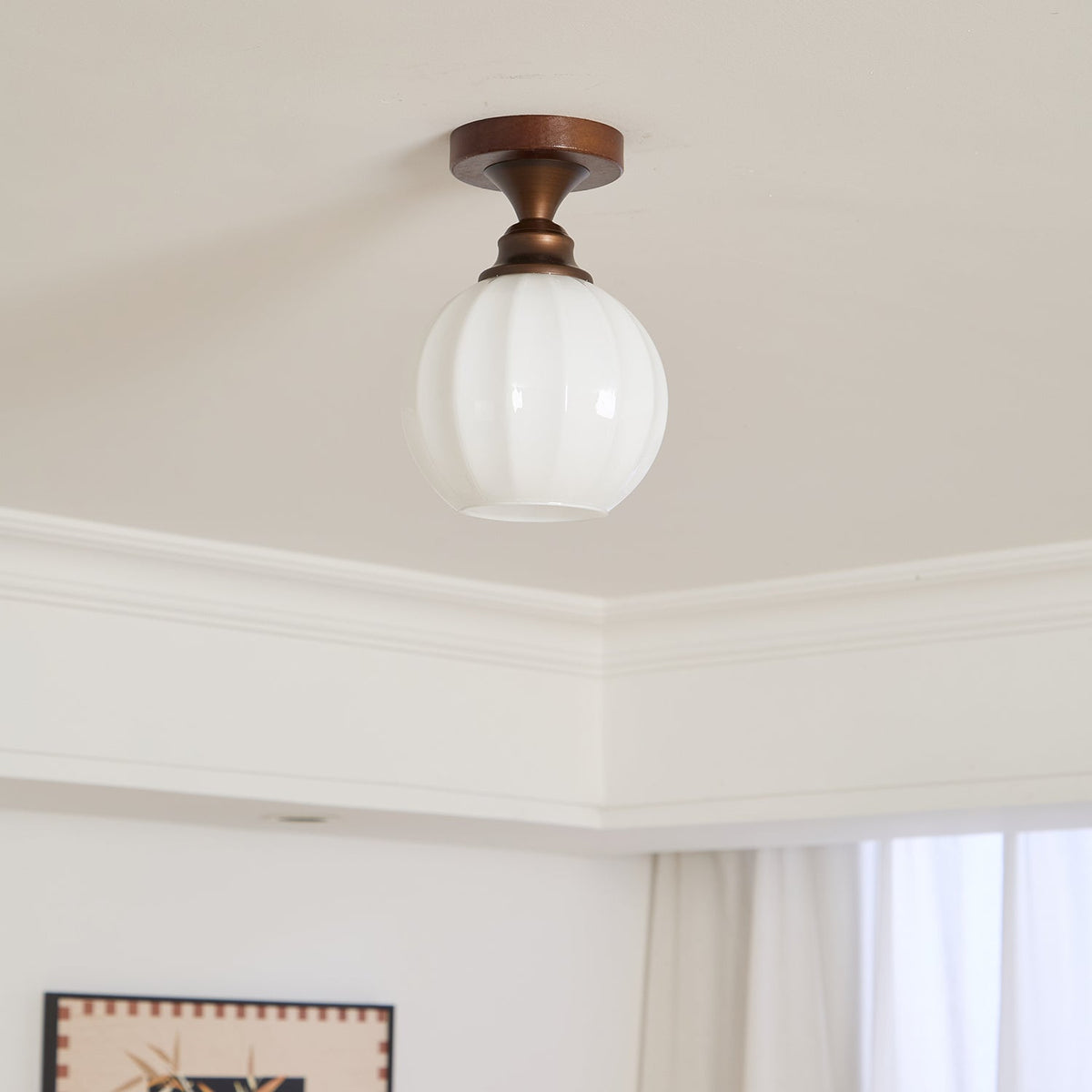 Alveneth Premium Noordse kunst glas plafondlamp