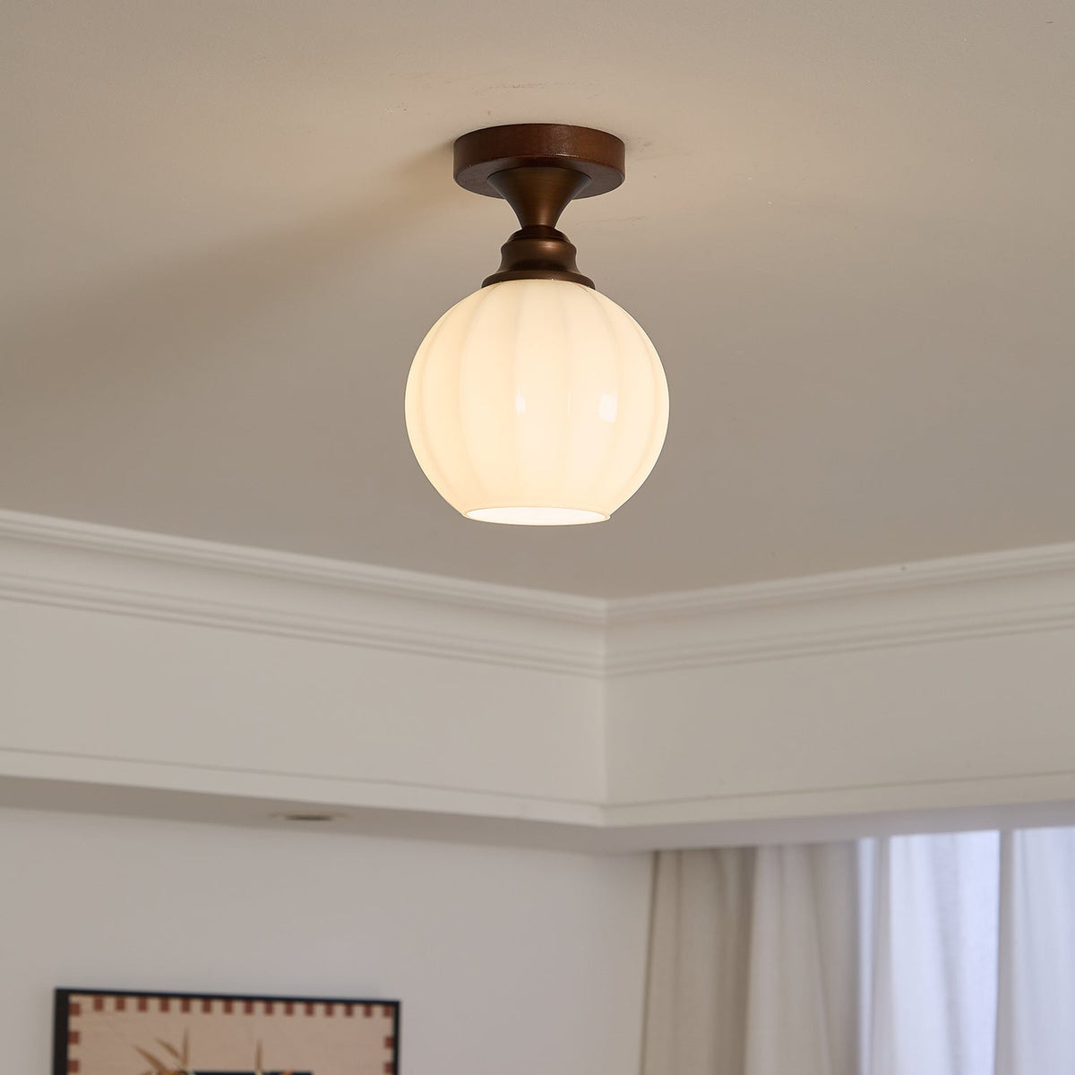 Alveneth Premium Noordse kunst glas plafondlamp