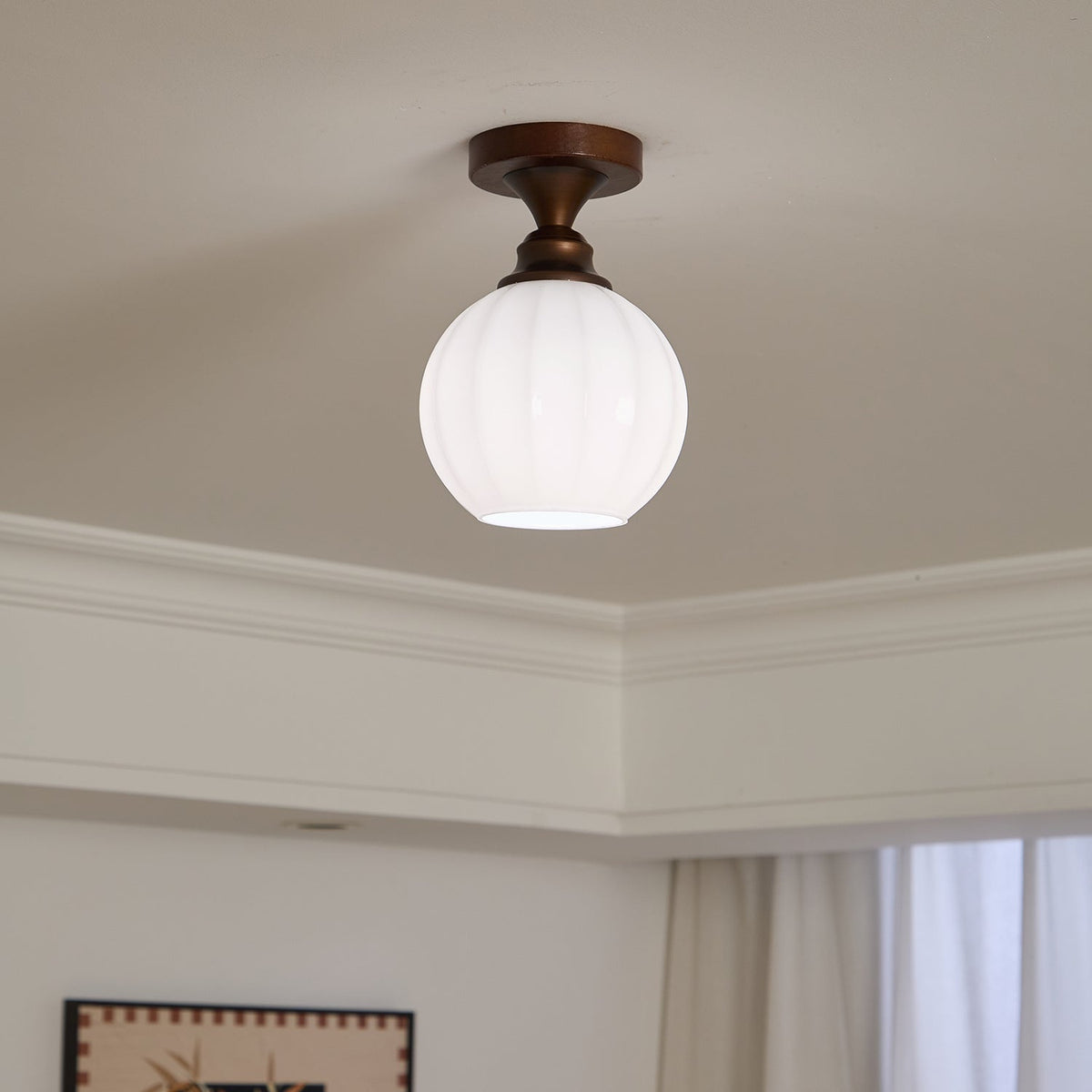 Alveneth Premium Noordse kunst glas plafondlamp