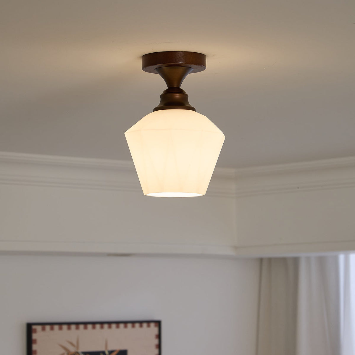 Alveneth Premium Noordse kunst glas plafondlamp