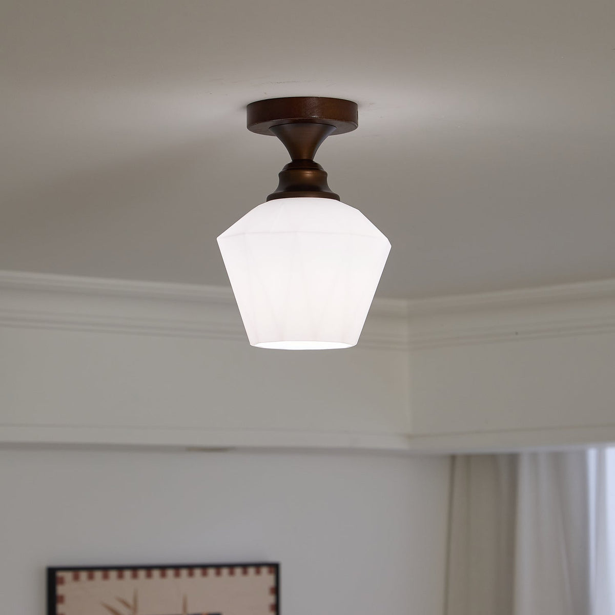 Alveneth Premium Noordse kunst glas plafondlamp