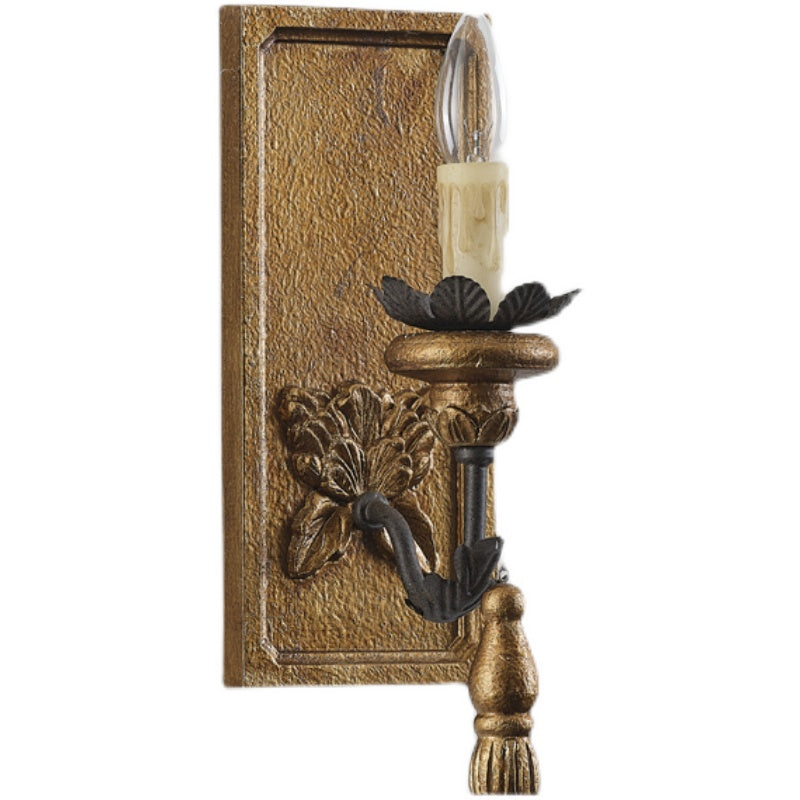 Aldearia Vintage elegantie wandlamp van massief hout