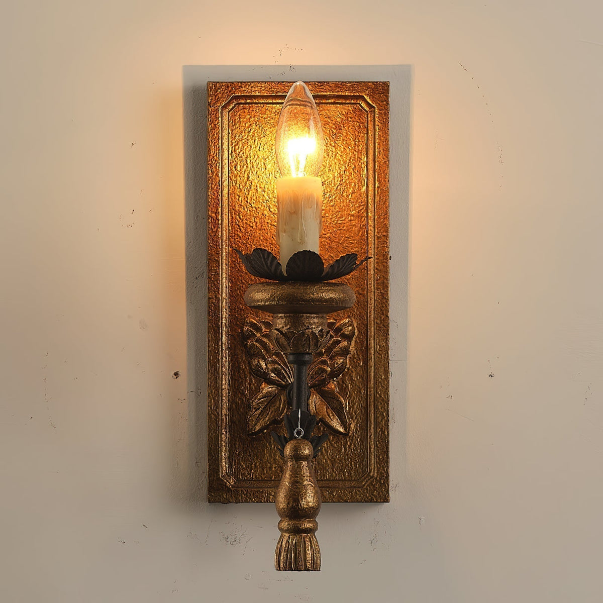 Aldearia Vintage elegantie wandlamp van massief hout