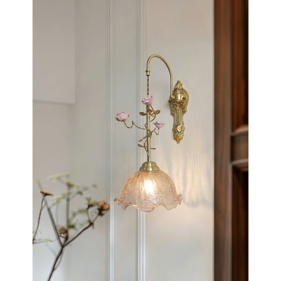 Terielira wandlamp & cognac