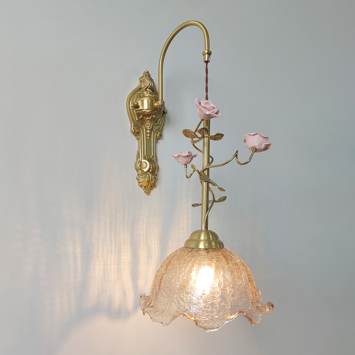 Terielira wandlamp & cognac
