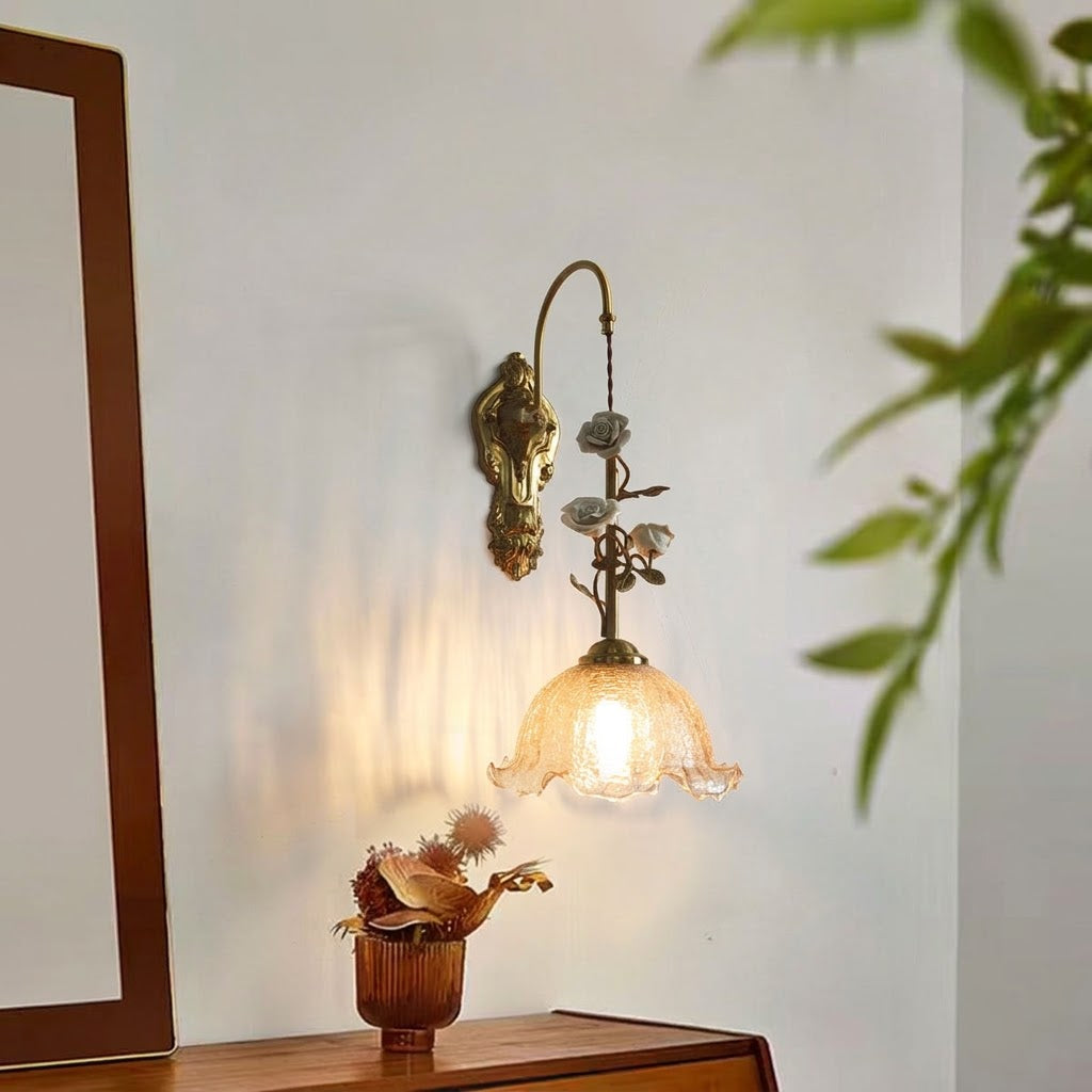 Terielira wandlamp & cognac