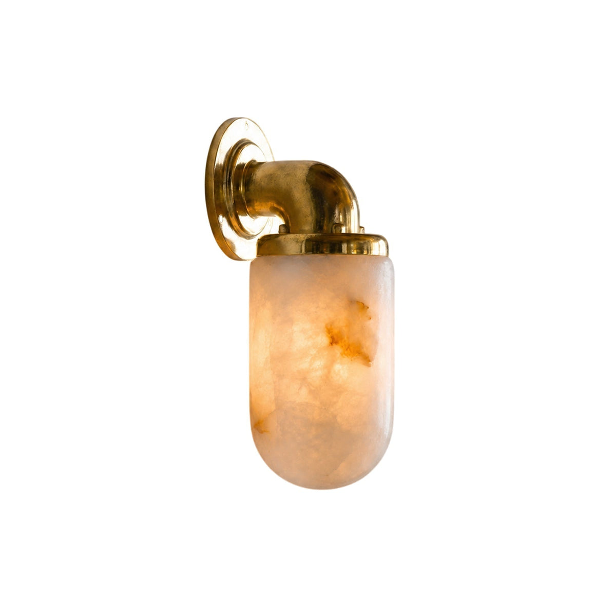 Marine wandlamp van met albasten kap