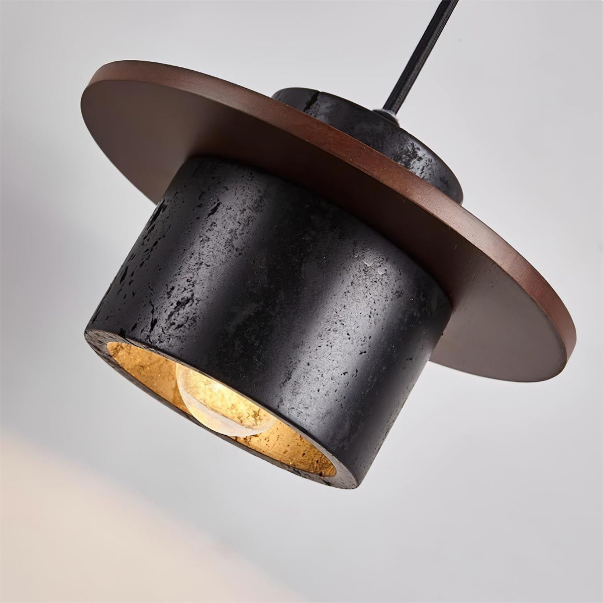Valoelia zwarte travertin hanglamp set