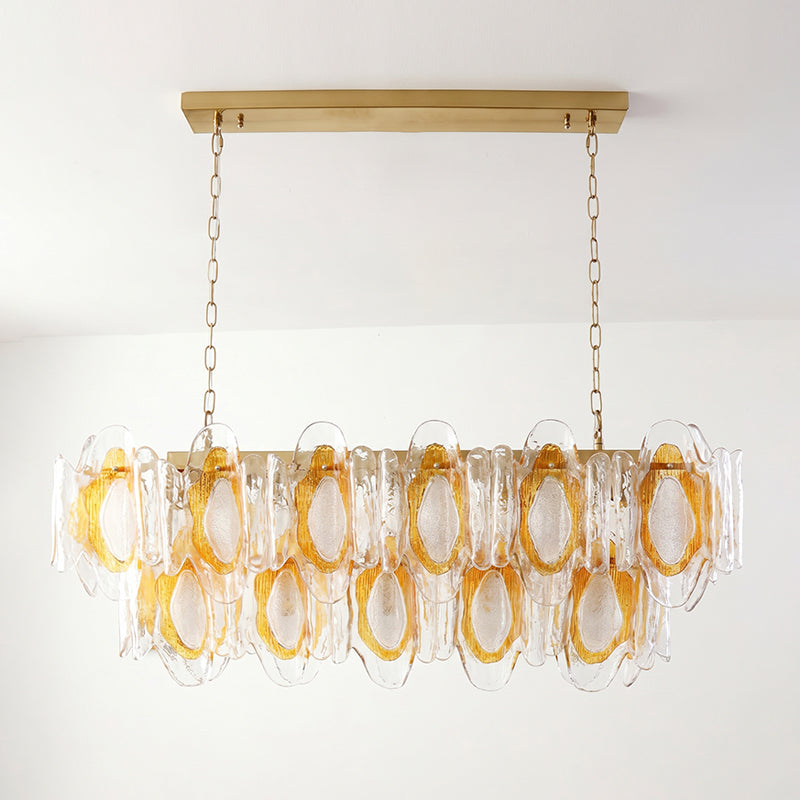 Liorueon lange kroonluchter van glas