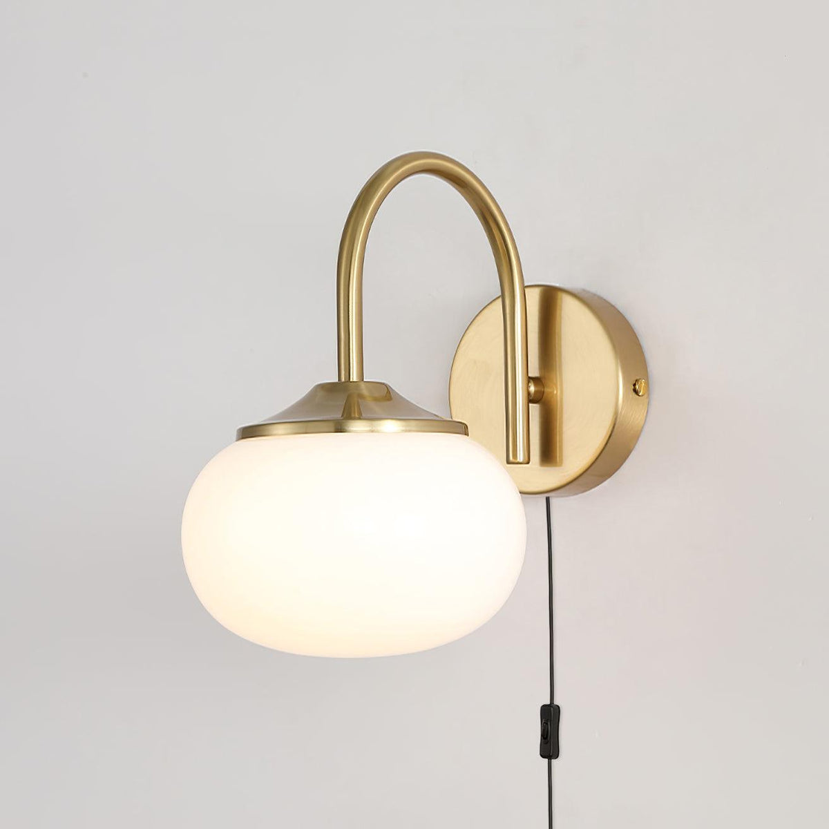 Kevely Premium Noordse kunst wandlamp met stekker van glas