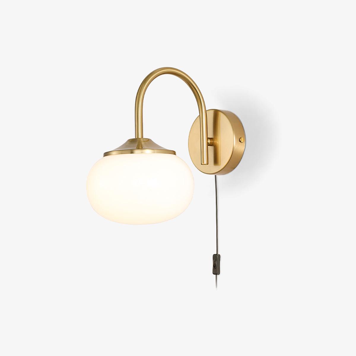 Kevely Premium Noordse kunst wandlamp met stekker van glas