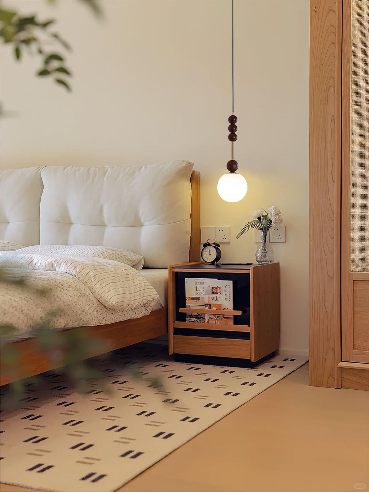 Aldanelle hanglamp van walnoothout