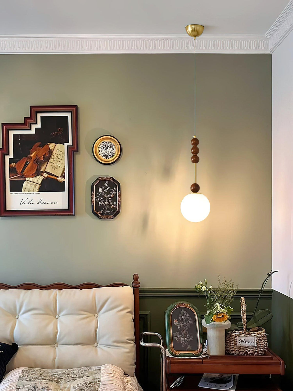 Aldanelle hanglamp van walnoothout