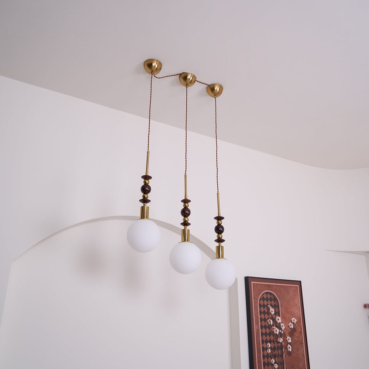 Aldanelle hanglamp van walnoothout
