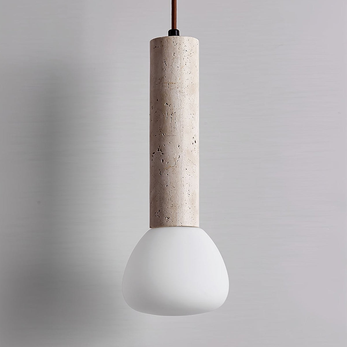 Beia Minimalistische hanglamp van geel travertin