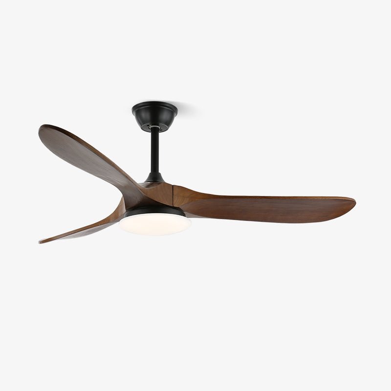 Velix Moderne plafondventilator met verlichting van walnoothout