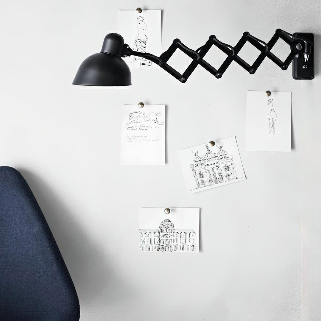 Lembix verstelbare wandlamp met veer