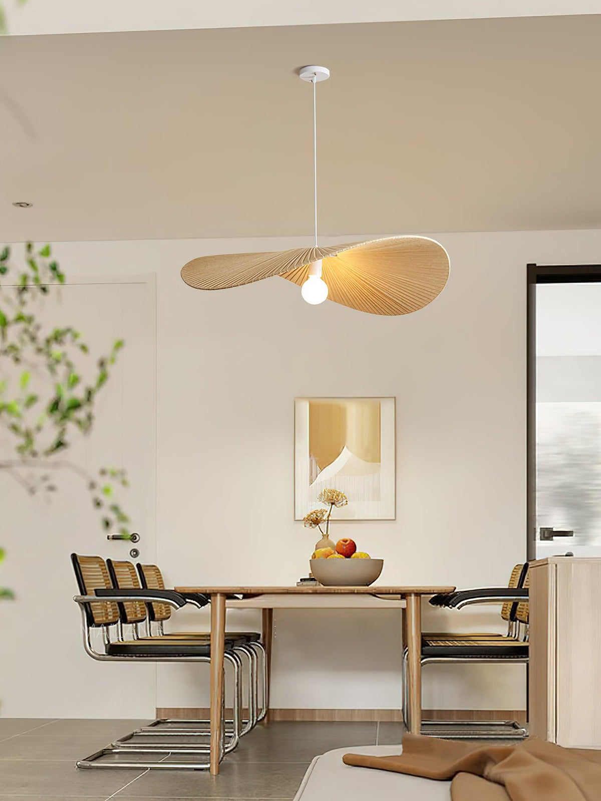 Cedrin hanglamp Wave Natuurlijk