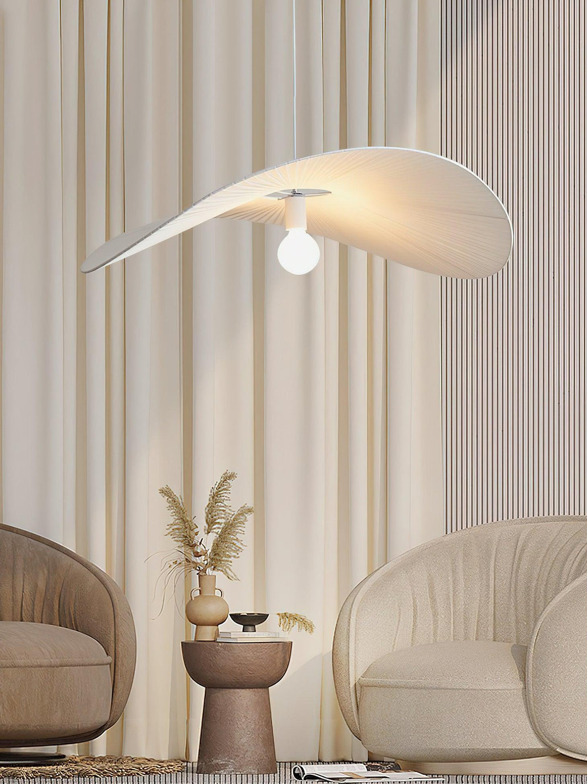 Cedrin hanglamp Wave Natuurlijk
