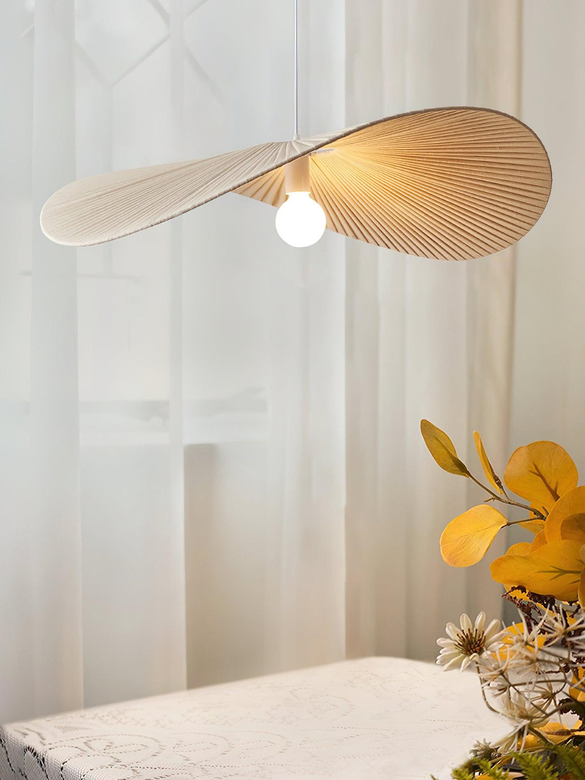 Cedrin hanglamp Wave Natuurlijk