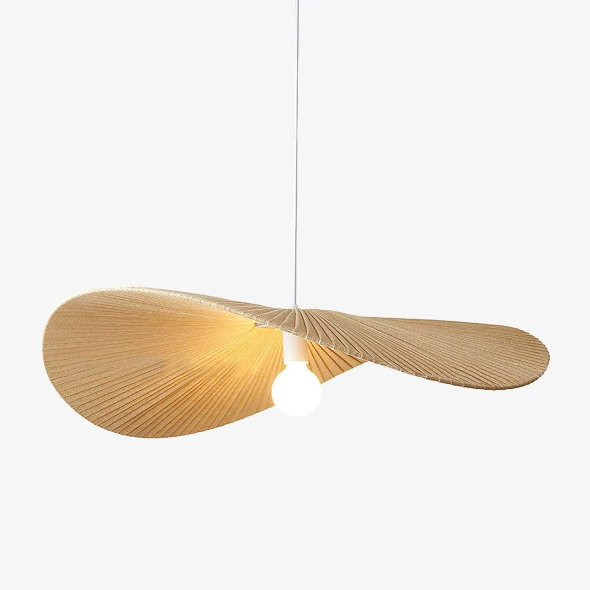 Cedrin hanglamp Wave Natuurlijk