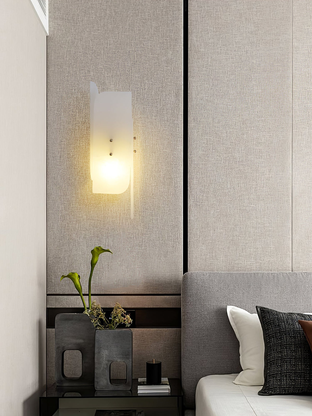 Eiroette albasten wandlamp