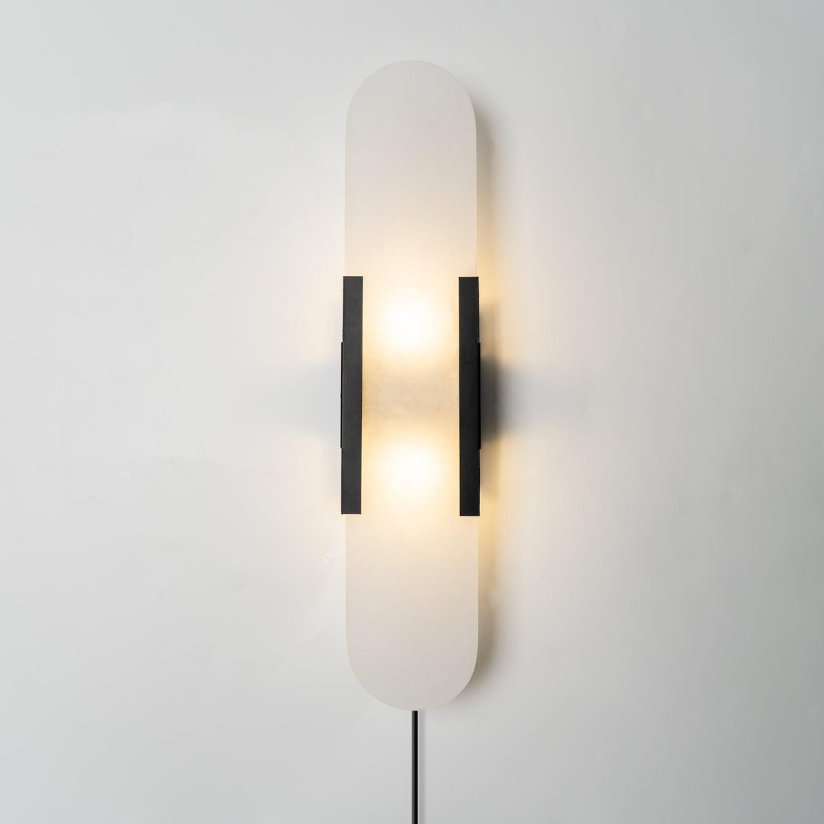 Bano Oblong albasten wandlamp met stekker