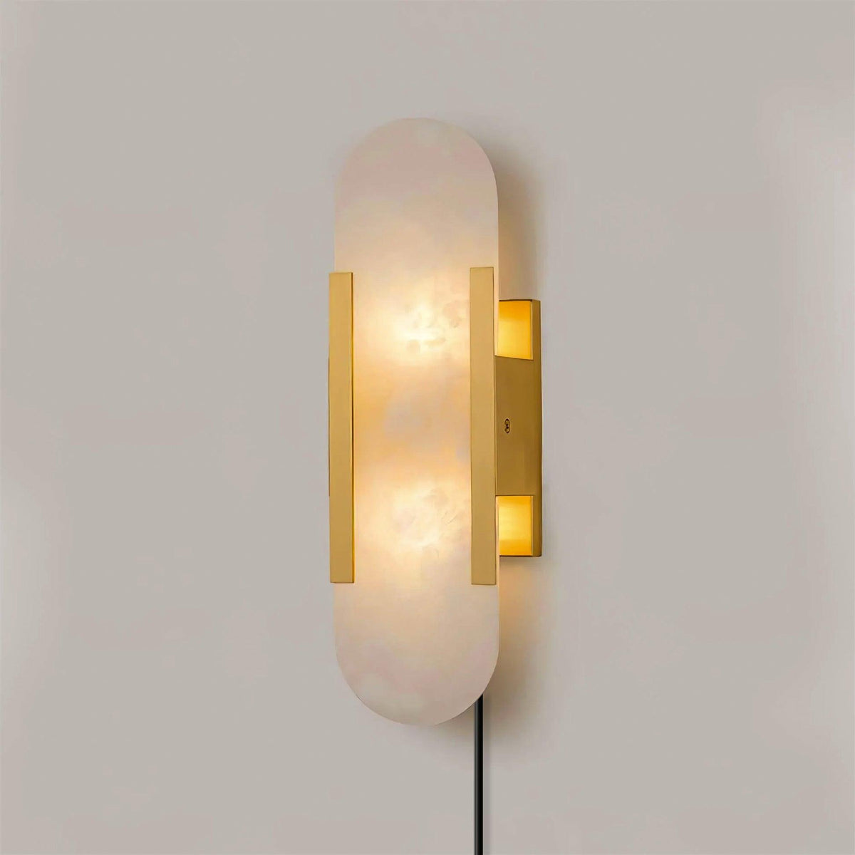 Bano Oblong albasten wandlamp met stekker