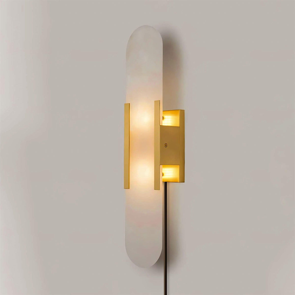 Bano Oblong albasten wandlamp met stekker