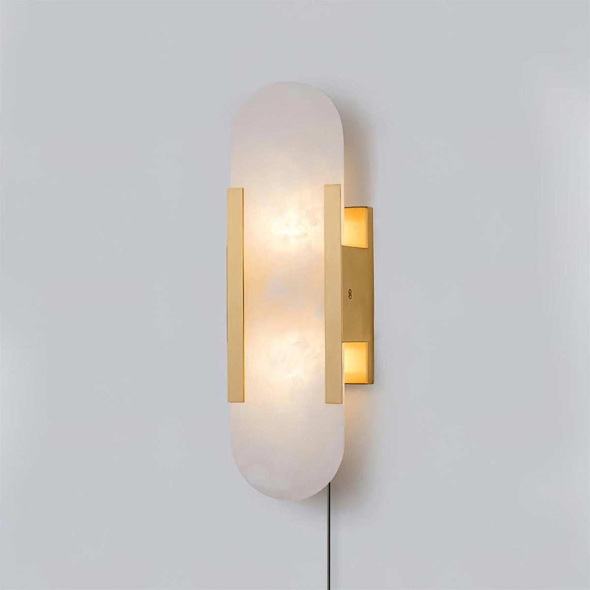 Bano Oblong albasten wandlamp met stekker