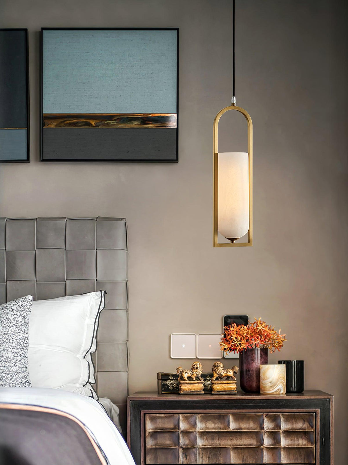 Svala Arch hanglamp met albast