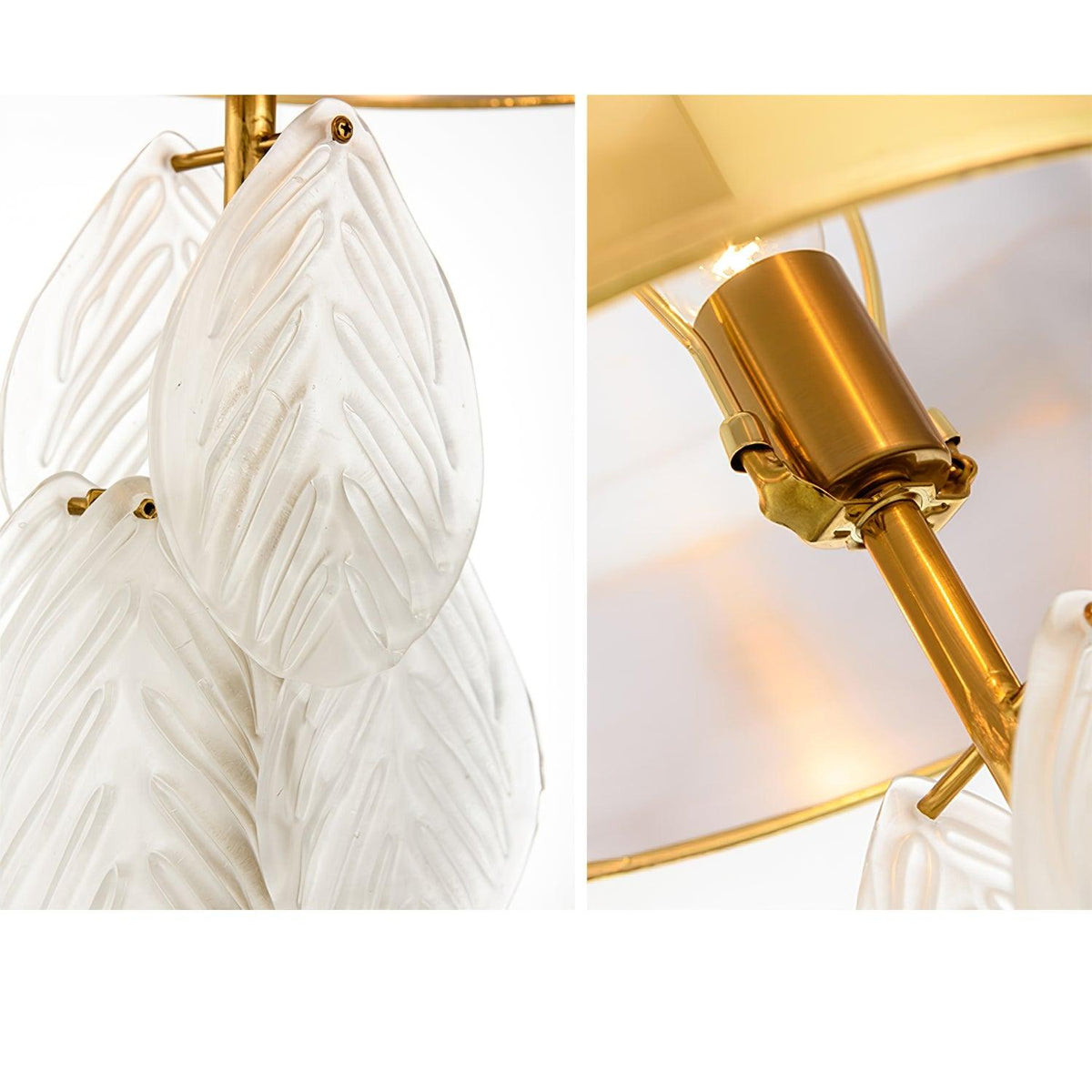 Velivaine elegante tafellamp van glas in goudkleurige afwerking