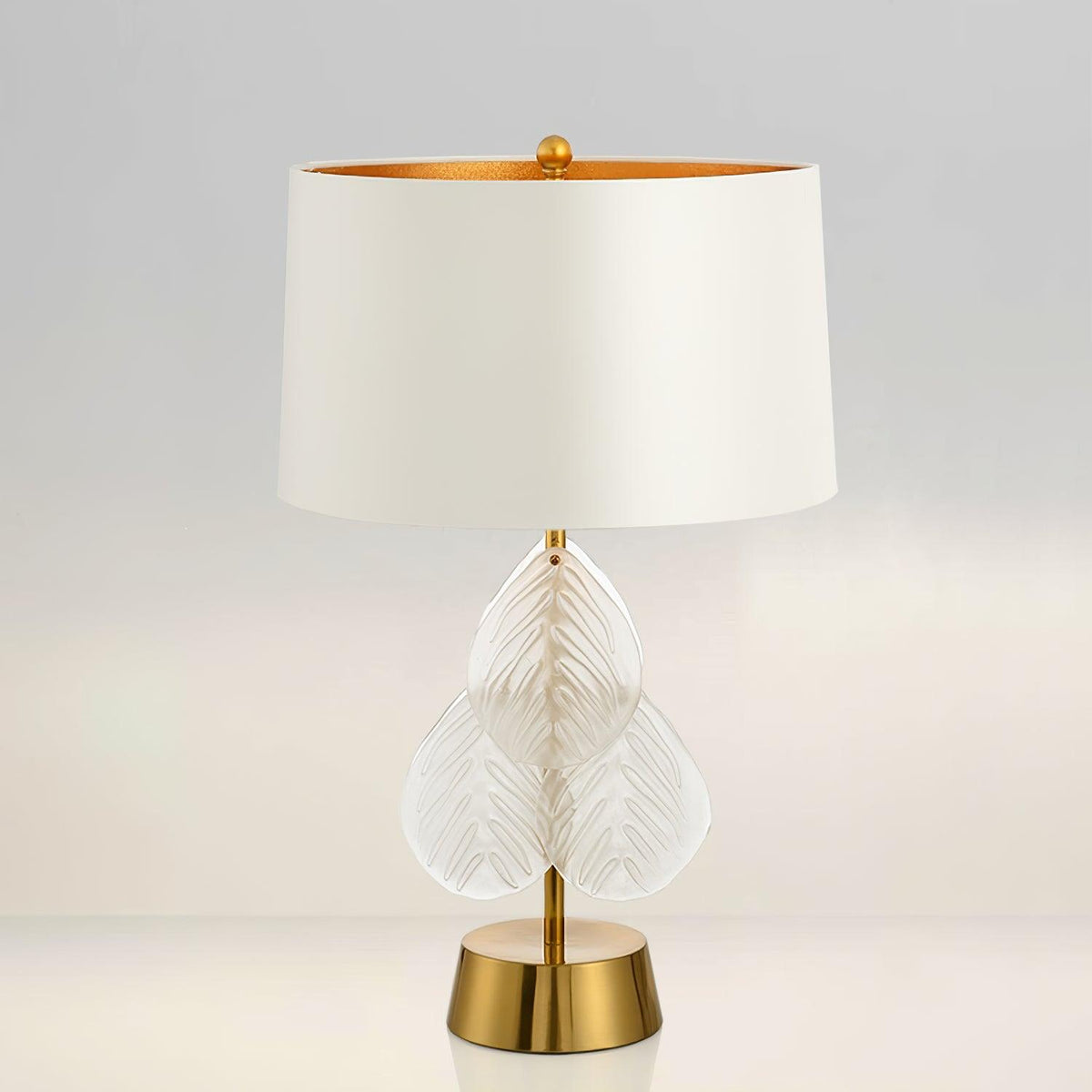 Velivaine elegante tafellamp van glas in goudkleurige afwerking