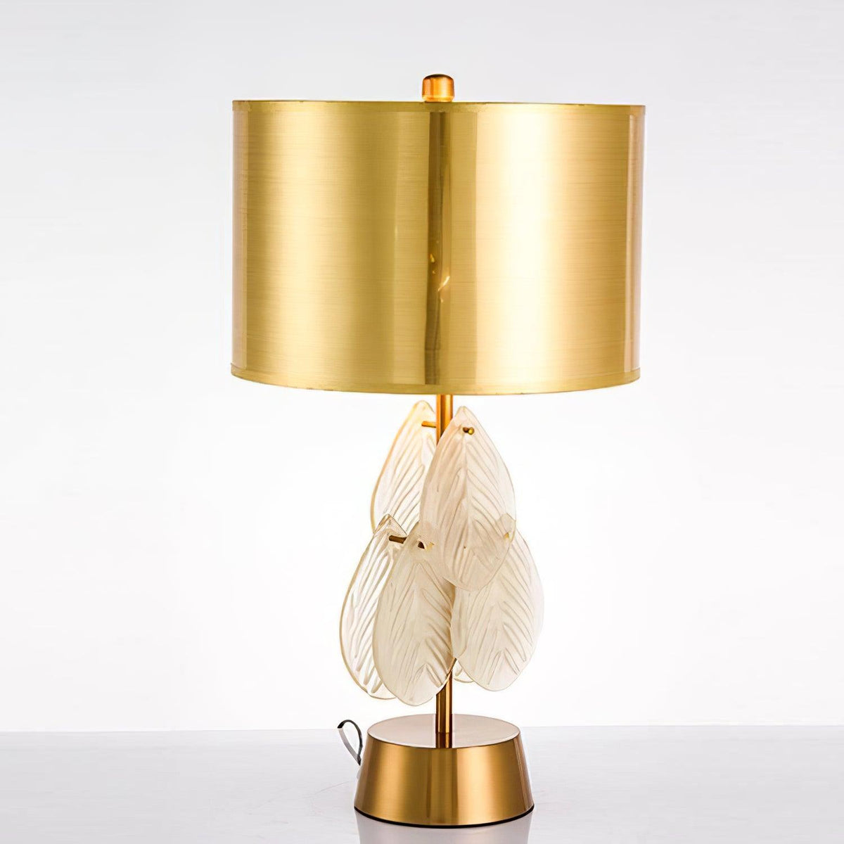 Velivaine elegante tafellamp van glas in goudkleurige afwerking