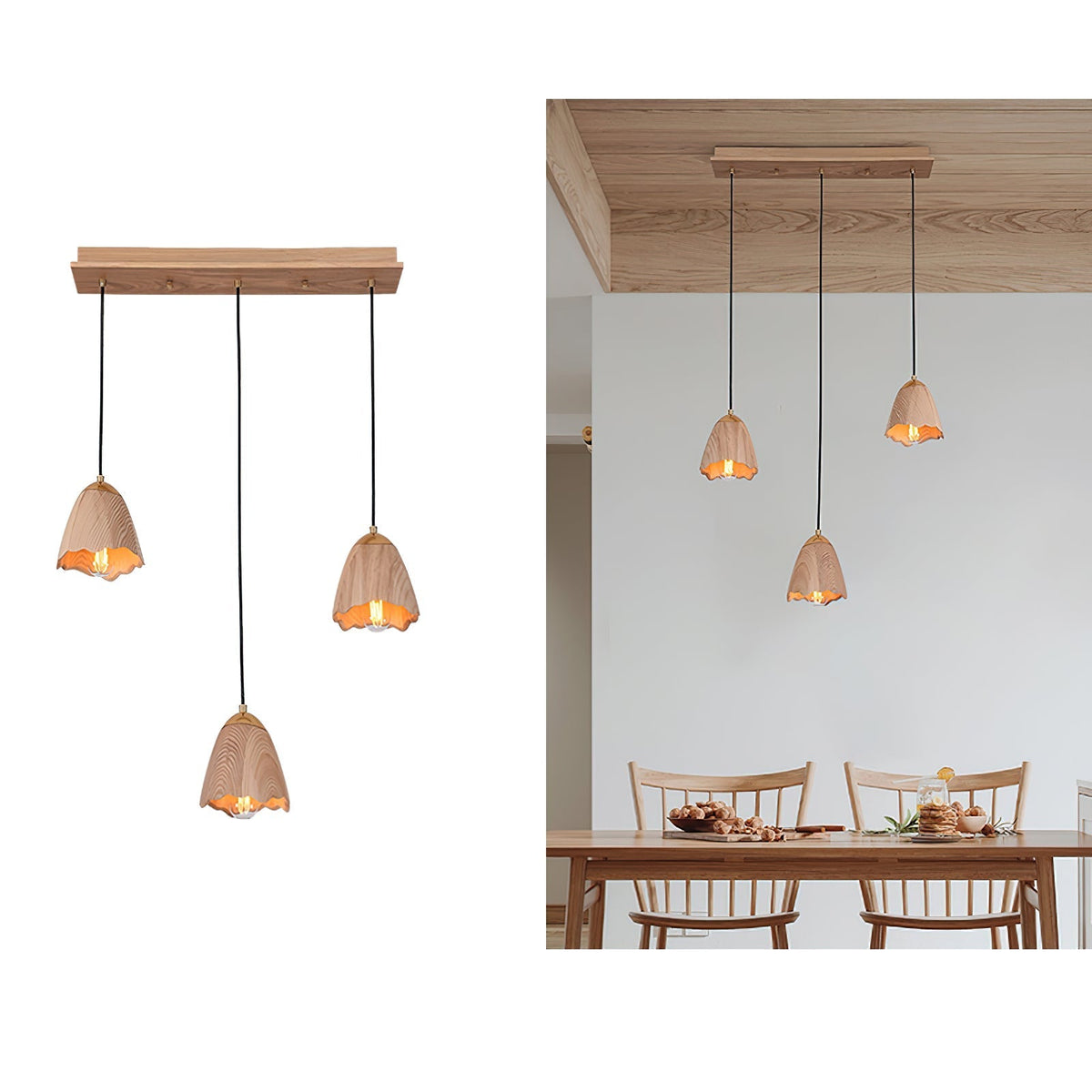 Sartin moderne minimalistische hanglamp van walnoothout