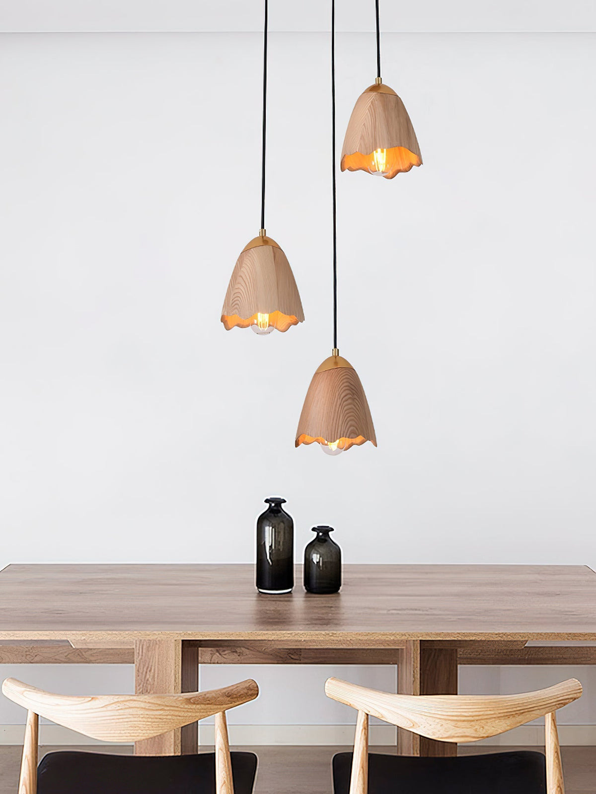 Sartin moderne minimalistische hanglamp van walnoothout