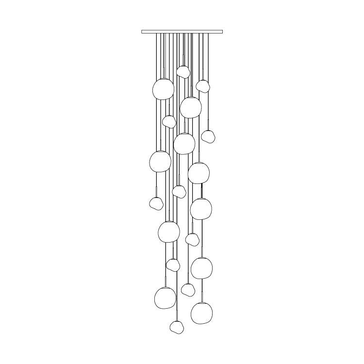 Lumora hanglamp Irregular Cluster Sculptural